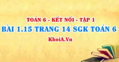 Bài 1.15 trang 14 SGK Toán 6 tập 1 Kết nối tri thức
